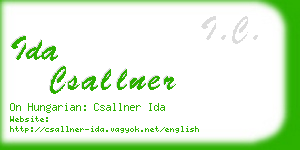 ida csallner business card